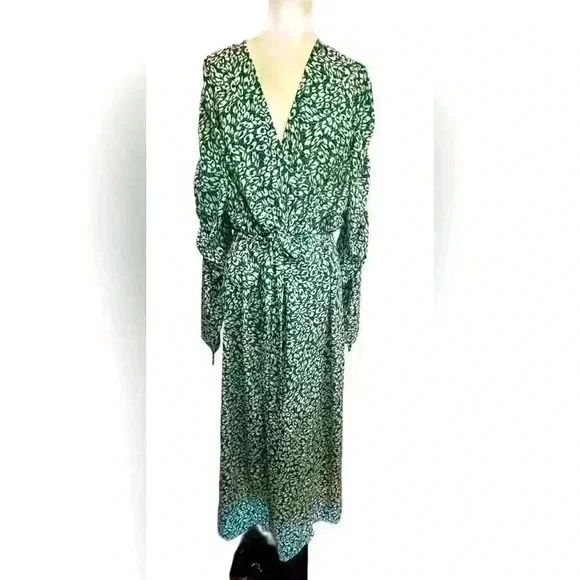 Green Wrap Dress - Picture 1 of 10